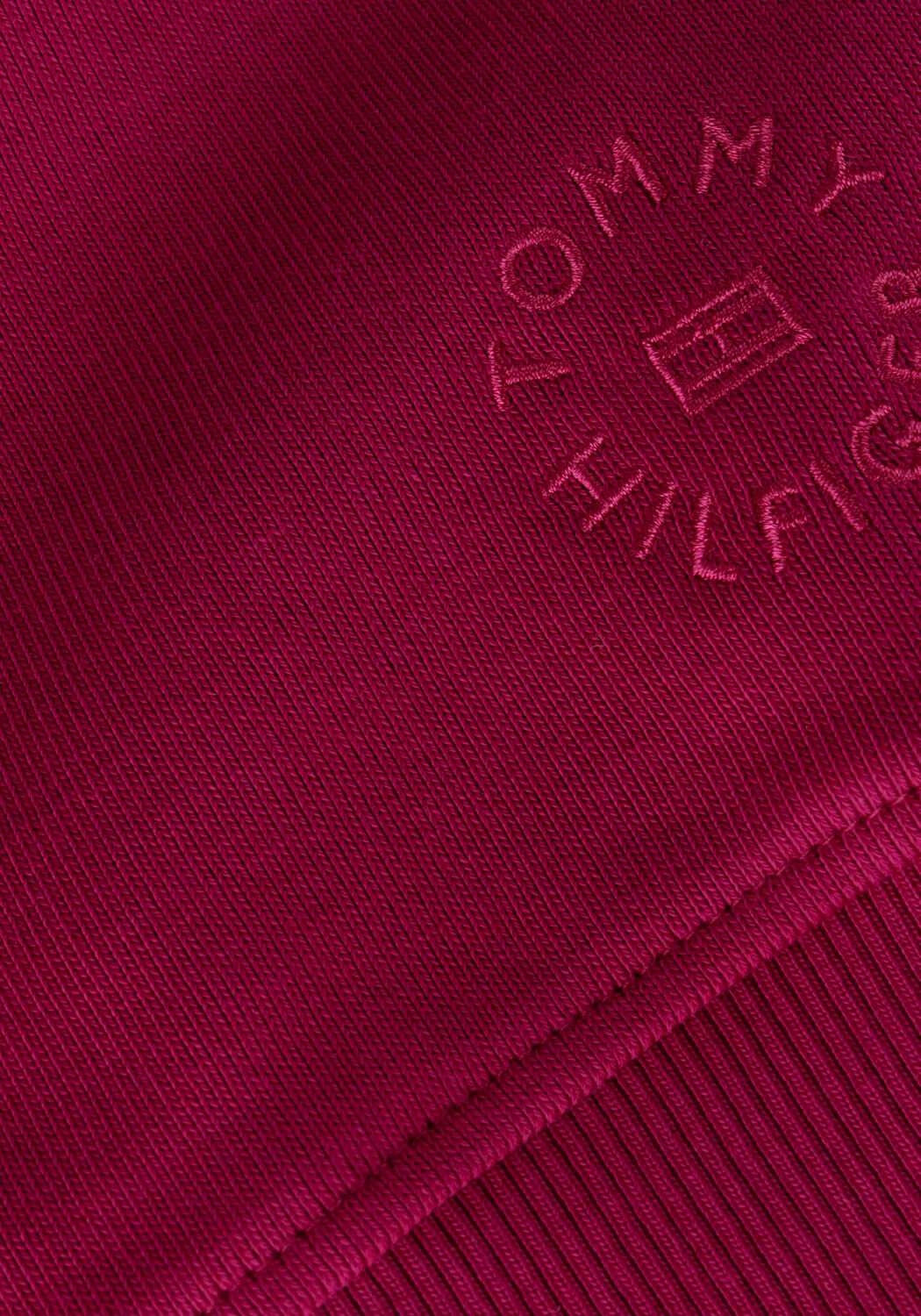 Fuchsie TOMMY HILFIGER Pullover RELAXED COSY 1/2 ZIP SWEATSHIRT - large