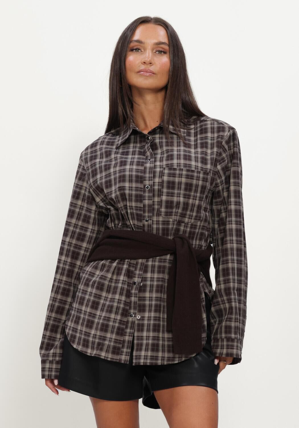 Braune NOTRE-V Blusen NV-IVY - large