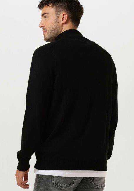 Schwarze LYLE & SCOTT Pullover COTTON MERINO QUARTER ZIP JUMPER - large