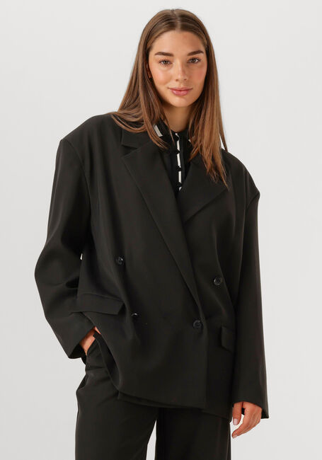 Schwarze ALIX THE LABEL Blazer LADIES WOVEN DOUBLE BREASTED BLAZER - large