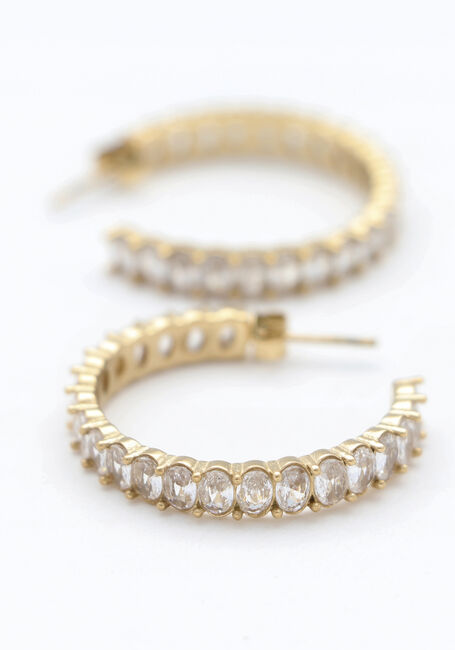 Goldfarbig NOTRE-V Ohrringe EARRING STRASS - large