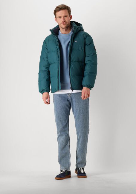 Grüne TOMMY JEANS Wattierte Jack TJM ESSENTIAL DOWN - large