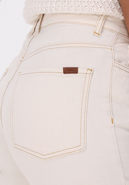 Ecru SIMPLE Straight leg jeans LENA - large