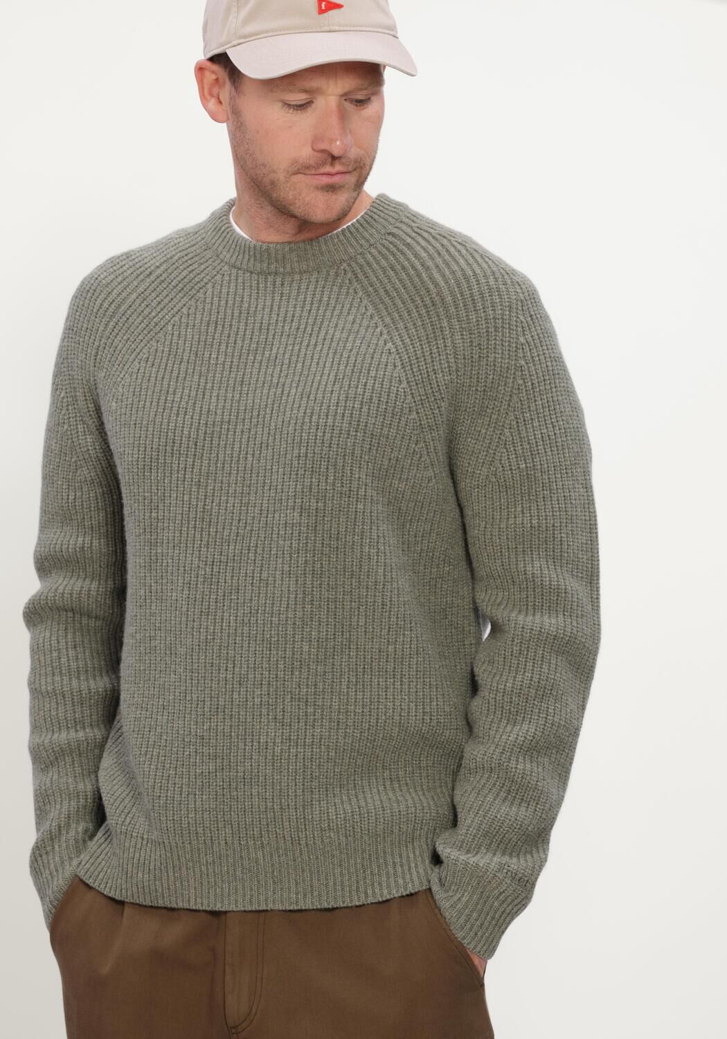 Gr&uuml;ne FOR&Eacute;T Pullover DELTA WOOL RIB KNIT - large