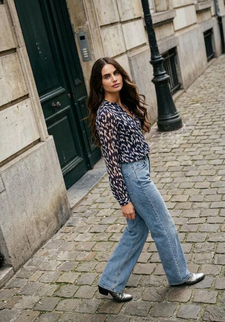 Dunkelblau NEO NOIR Blusen LANDA DISTRESSED BLOUSE - large