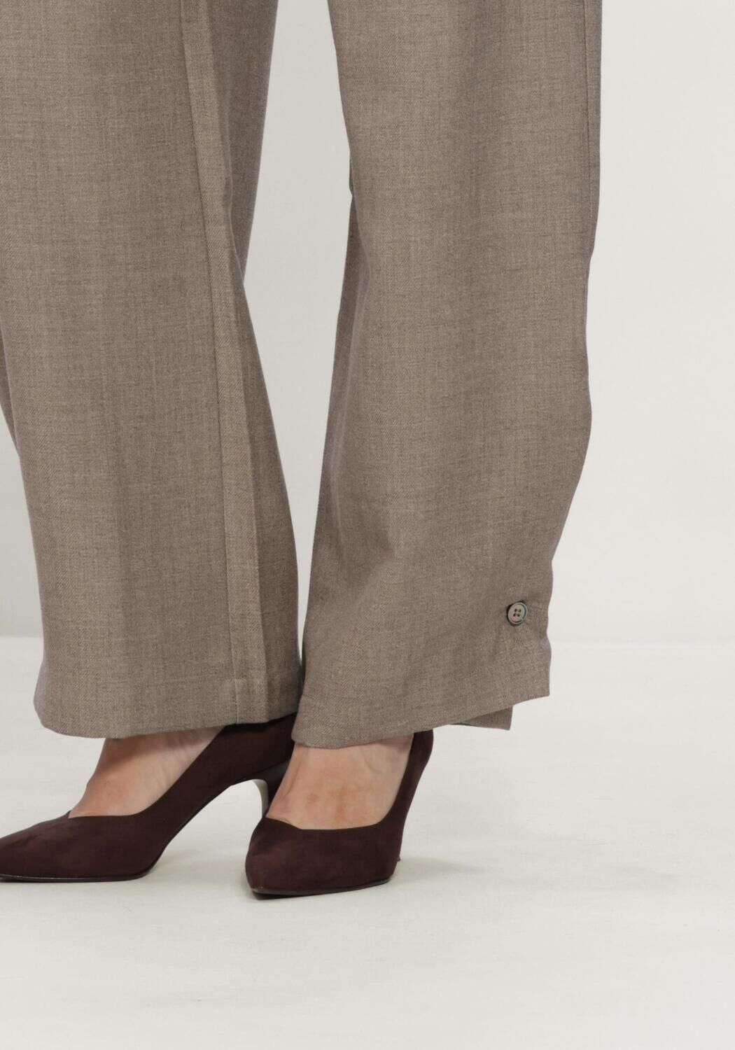 Graue RUBY TUESDAY Blusen CLENDIS TAPPERED BUTTON DETAIL PANTS - large