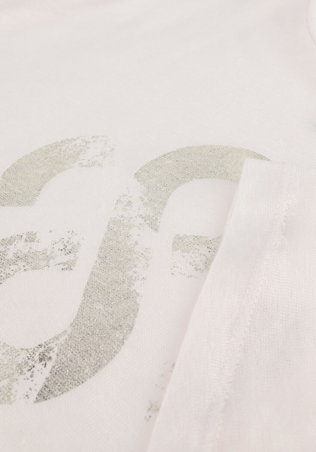 Nicht-gerade weiss SUMMUM T-shirt TEE LOGO ARTWORK LINEN JERSEY - large