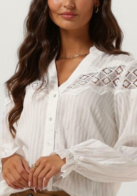 Weiße CO'COUTURE Blusen SELMA ANGLE LACE SHIRT - large
