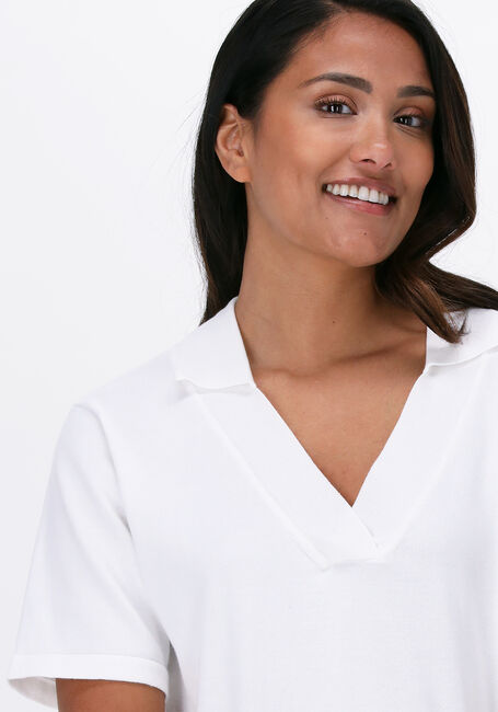 Weiße ESMÉ STUDIOS Top MAE 2/4 LOOSE POLO BLOUSE KNIT - large