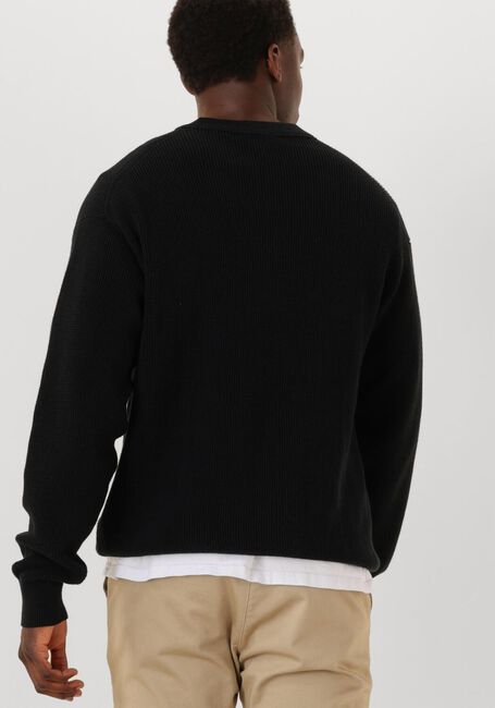 Schwarze CALVIN KLEIN Pullover LS EZ COTTON WAFFLE CREWNK SWTR 9 - large