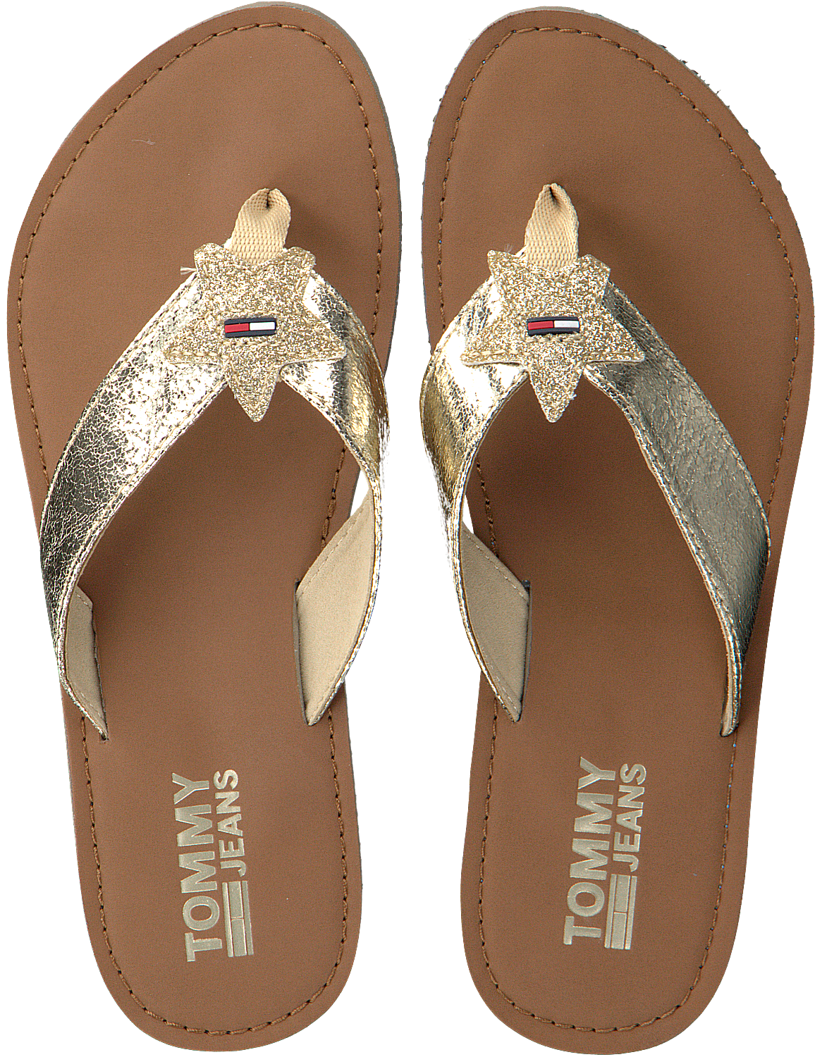 tommy hilfiger rose gold flip flops