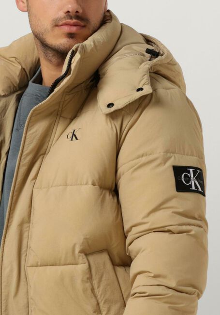 Beige CALVIN KLEIN Wattierte Jack ESSENTIALS NON DOWN JACKET - large