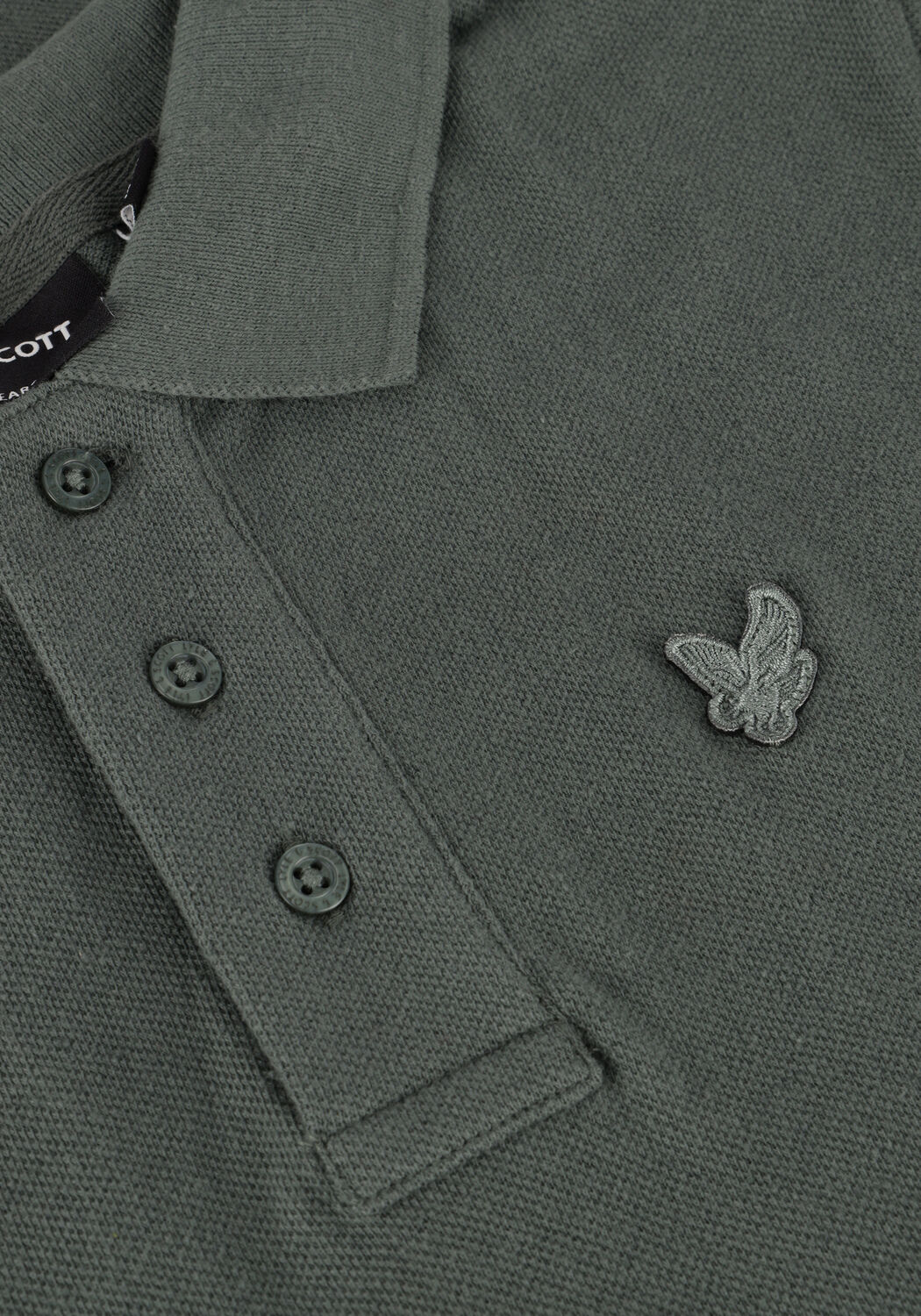 Gr&uuml;ne LYLE & SCOTT T-shirt LINEN POLO SHIRT - large