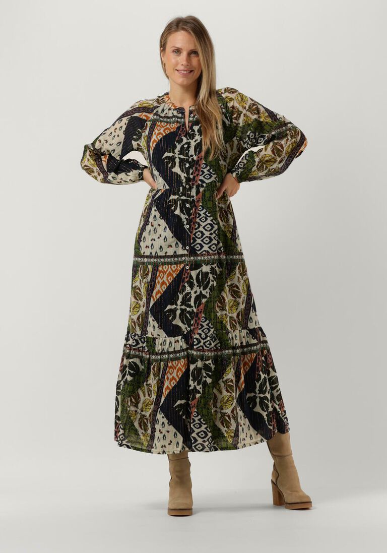 mehrfarbige/bunte pom amsterdam maxikleid dress 7092