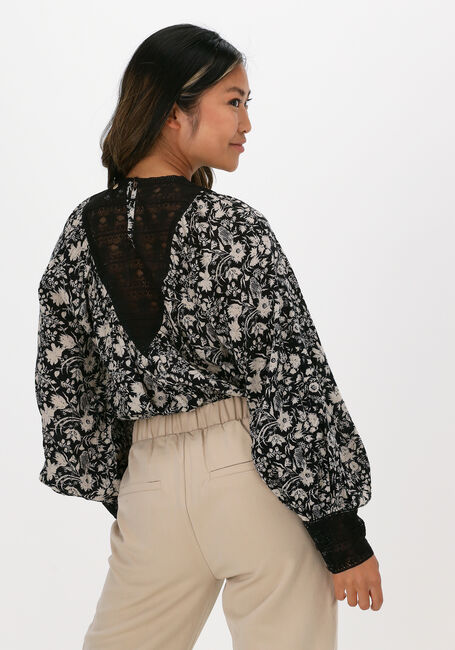 Schwarze ANTIK BATIK Blusen AMEL TEE - large