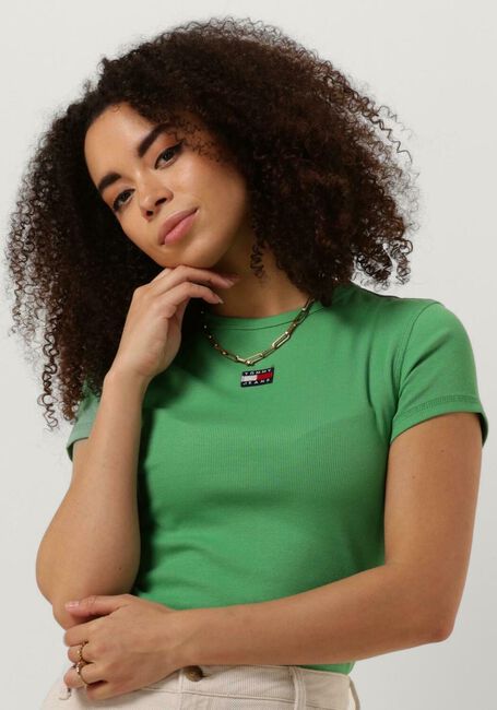 Grüne TOMMY JEANS T-shirt TJW BBY RIB XS BADGE - large