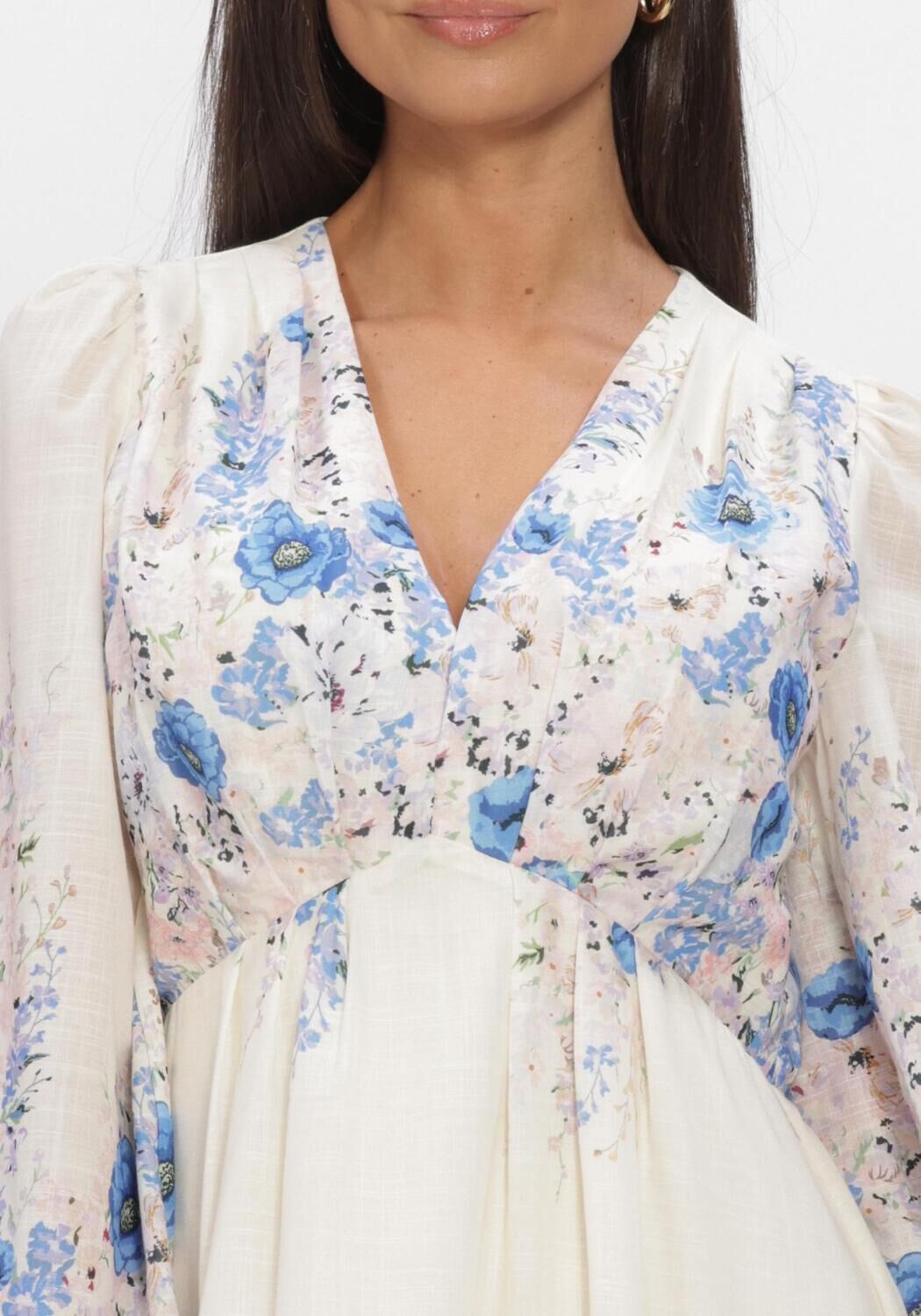 Blaue NEO NOIR Maxikleid SILFI FLOWER PRINT DRESS - large