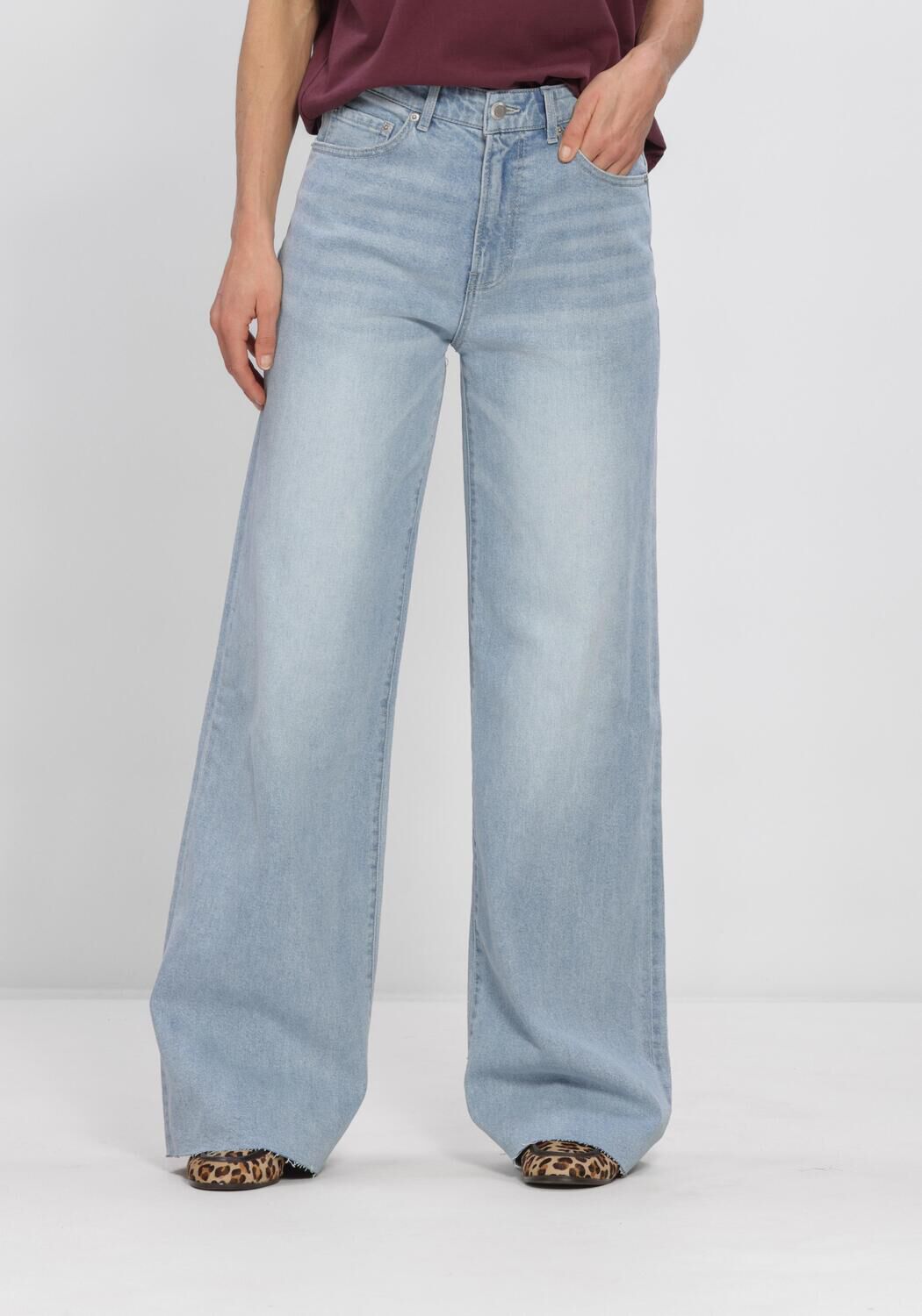 Blaue CATWALK JUNKIE Wide jeans LOOSE FIT JEANS - large