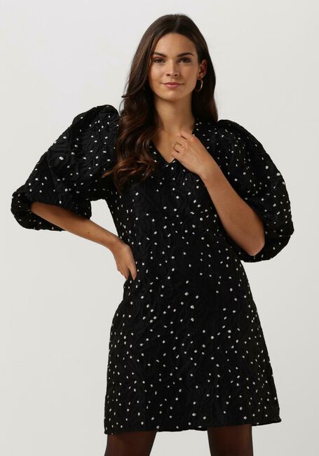 Schwarze CO'COUTURE Minikleid YOYO DOT JACQUARD V-DRESS - large