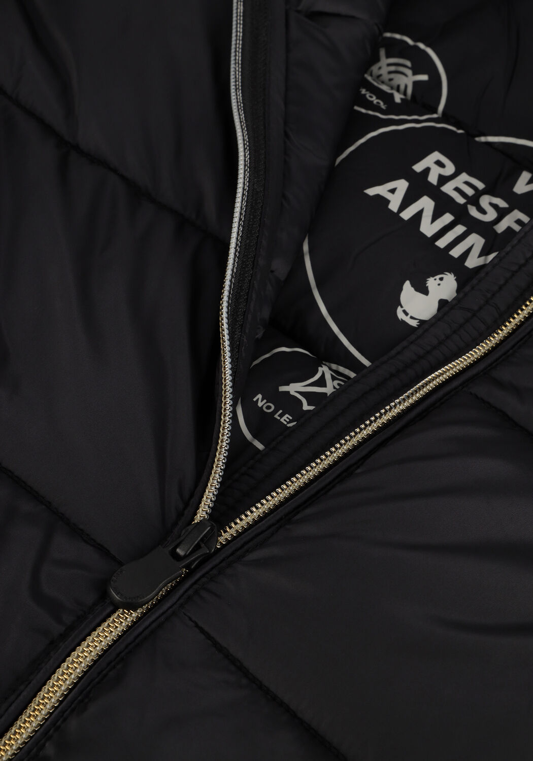 Schwarze SAVE THE DUCK Wattierte Jack LYSA - large