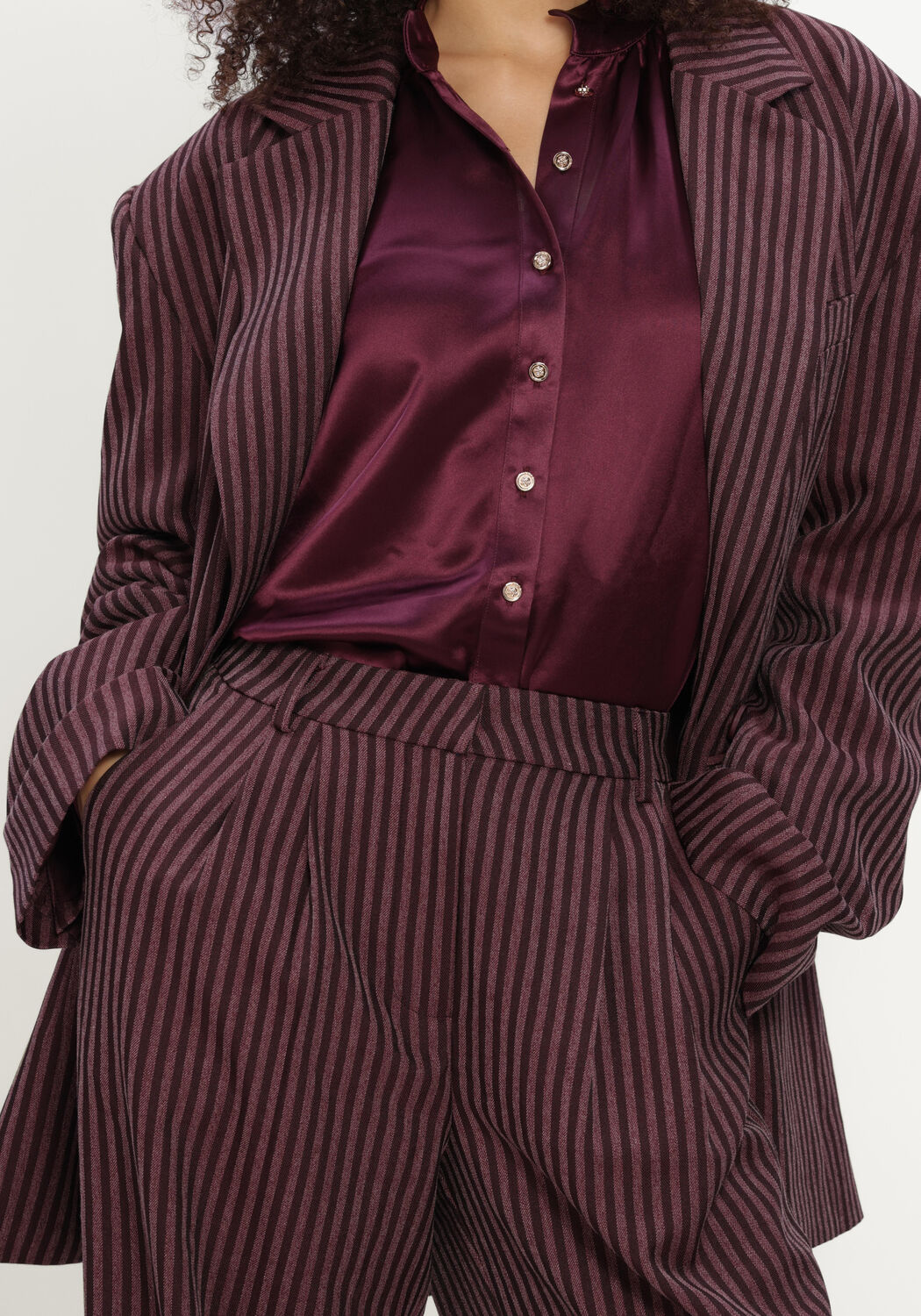 Bordeaux AMAYA AMSTERDAM Weite Hose ADELINE PANTS - large