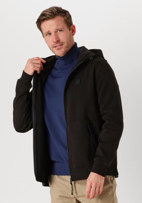 Schwarze PME LEGEND Strickjacke HOODED JACKET INTERLOCK - large