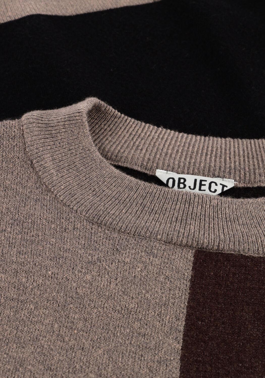 Mehrfarbige/Bunte OBJECT Pullover ORJRAY LO L/S KNIT PULLOVER AOP - large