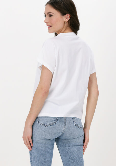 Weiße CALVIN KLEIN T-shirt STACKED LOGO LOOSE TEE - large