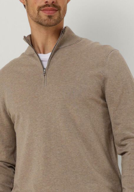 Beige PROFUOMO Pullover PULLOVER HALF ZIP - large