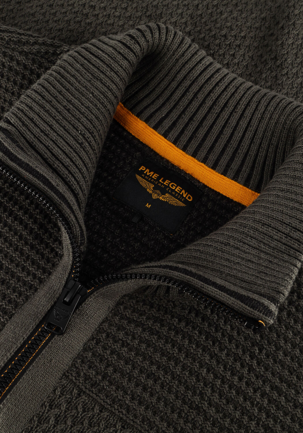 Dunkelgrau PME LEGEND Pullover COTTON STRUCTURE - large