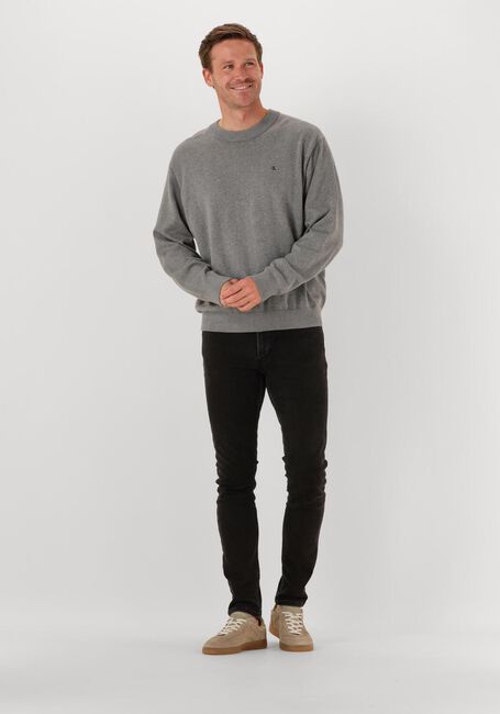 Graue CALVIN KLEIN Pullover LS EZ CORRON CREWNK SWEATER 12GG - large