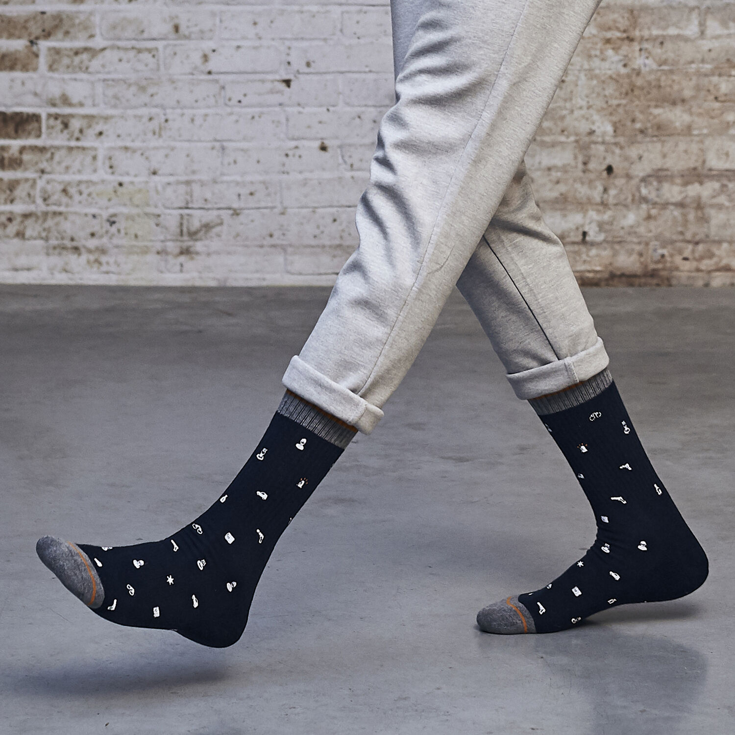 Blaue XPOOOS Socken ICONS - large