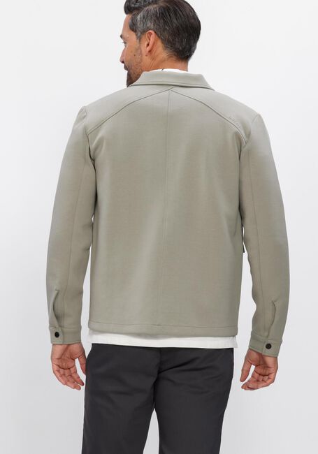 Khaki CAST IRON Overshirt REGULAR FIT INTERLOCK - large