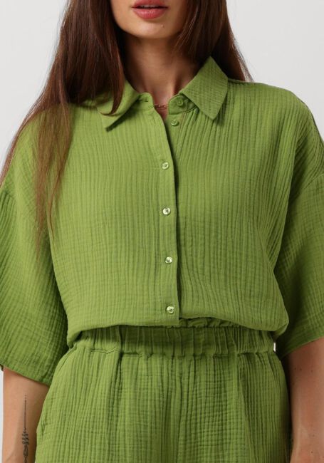 Grüne OBJECT Blusen OBJCARINA 2/4 SHIRT REP - large