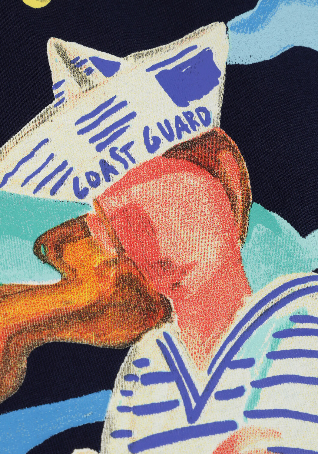 Dunkelblau SCOTCH & SODA T-shirt FRONT BACK SAILOR ARTWORK T-SHIRT - large