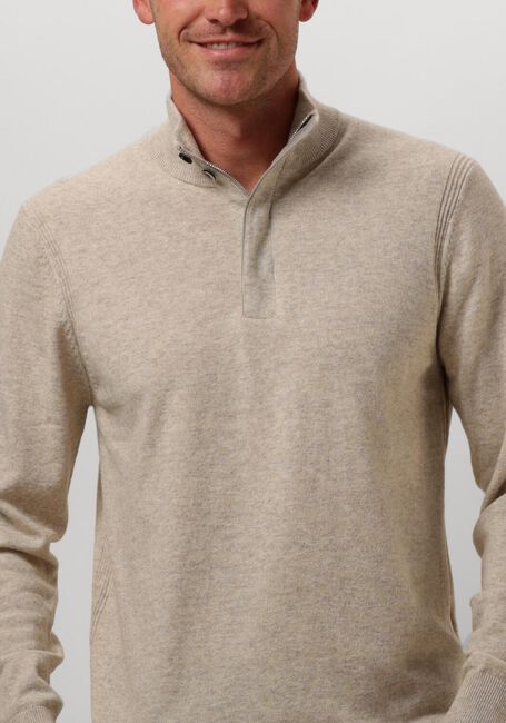 Braune PROFUOMO Pullover PULLOVER HALF ZIP BUTTON - large