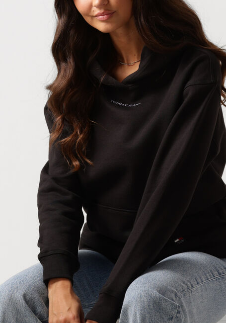 Schwarze TOMMY JEANS Pullover TJW RLX SMALL CLASSIC HOODIE EXT - large