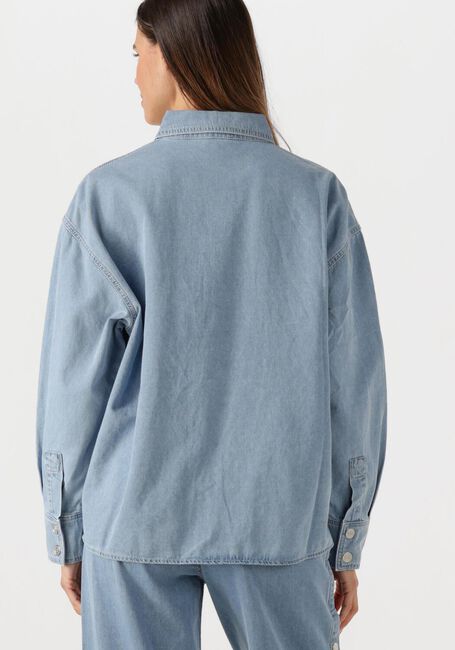 Blaue ALIX THE LABEL Blusen LADIES WOVEN CHAMBRAY PEPLUM DENIM BLOUSE - large