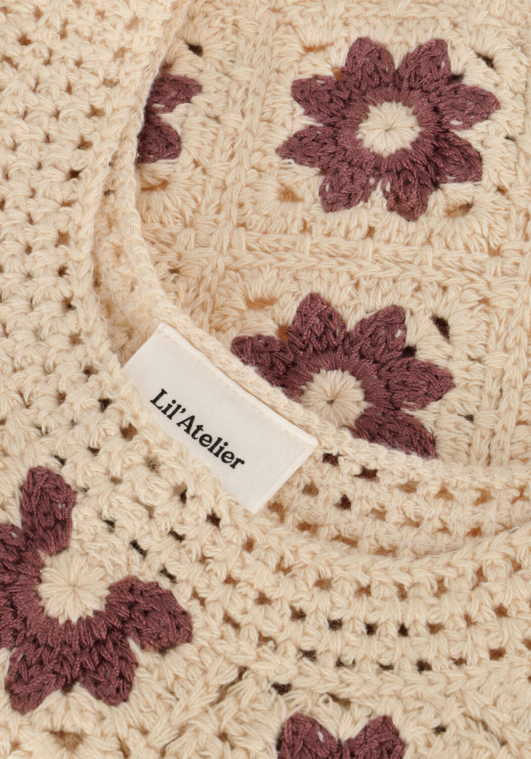 Beige LIL' ATELIER Spencer NMFOLINO SL LOOSE KNIT LIL - large