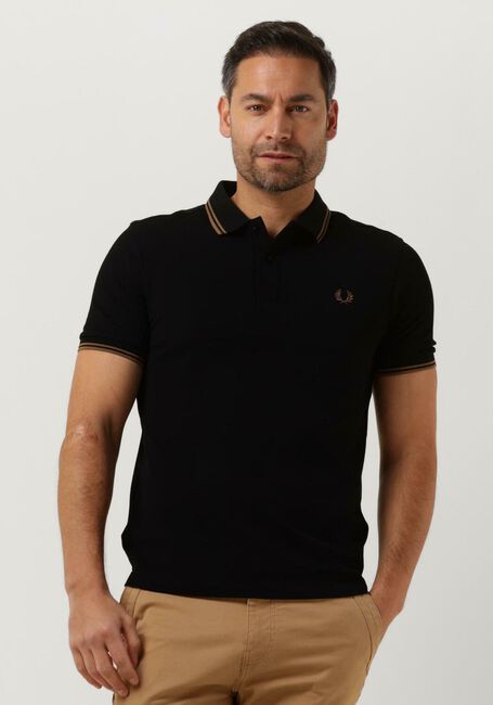 Schwarze FRED PERRY Polo-Shirt TWIN TIPPED FRED PERRY SHIRT - large