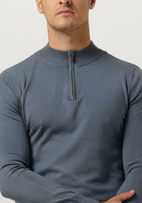Blaue PUREWHITE Pullover ESSENTAIL HALFZIP - large