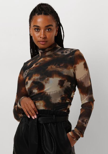 Braune GESTUZ Tops & T-shirts BEHKAGZ MESH TOP - large