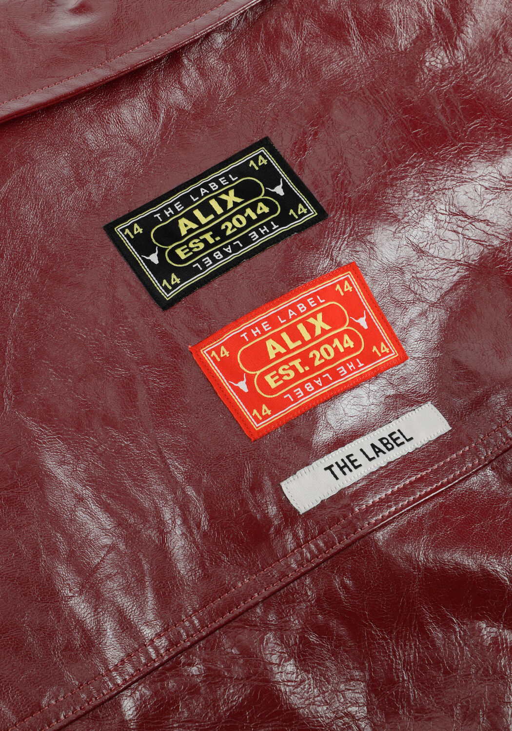Bordeaux ALIX THE LABEL Blusen FAUX LEATHER BLOUSE - large