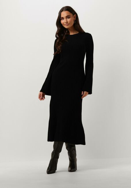 Schwarze GESTUZ Midikleid ANTALIGZ WOOL DRESS - large
