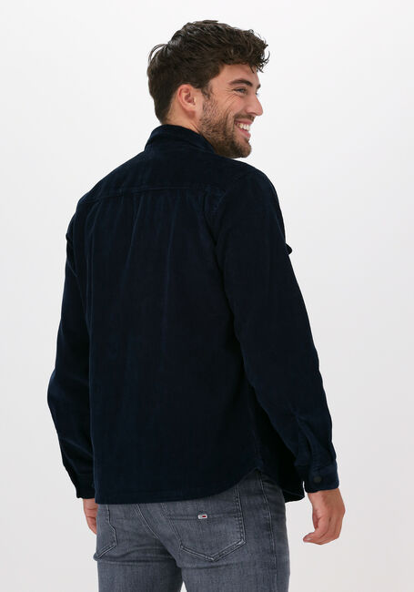Blaue SELECTED HOMME Overshirt SLHLOOSEDECKER OVERSHIRT LS CO - large
