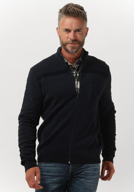 Dunkelblau VANGUARD Strickjacke ZIP JACKET COTTON BONDED - large