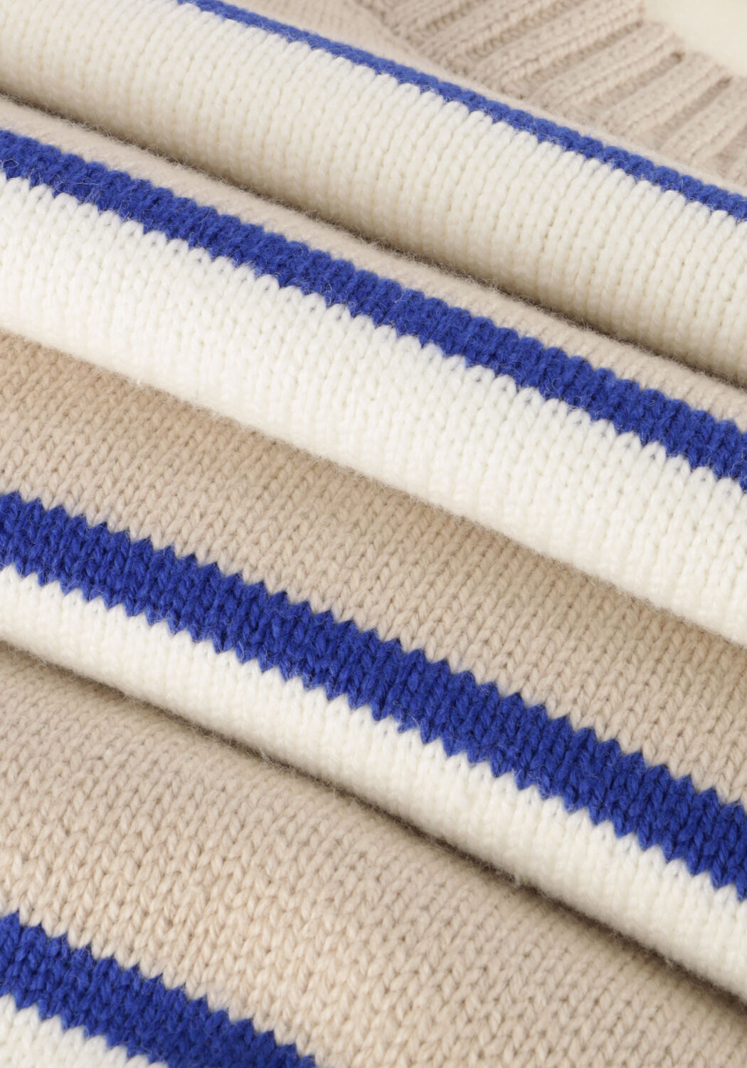 Sand WOODBIRD Pullover WBKURT STRIPE CREW - large