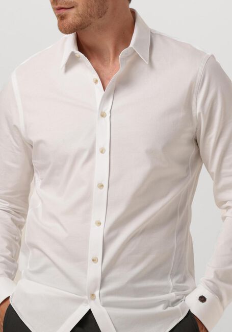Weiße CAST IRON Casual-Oberhemd LONG SLEEVE SHIRT TWILL JERSEY 2 TONE - large