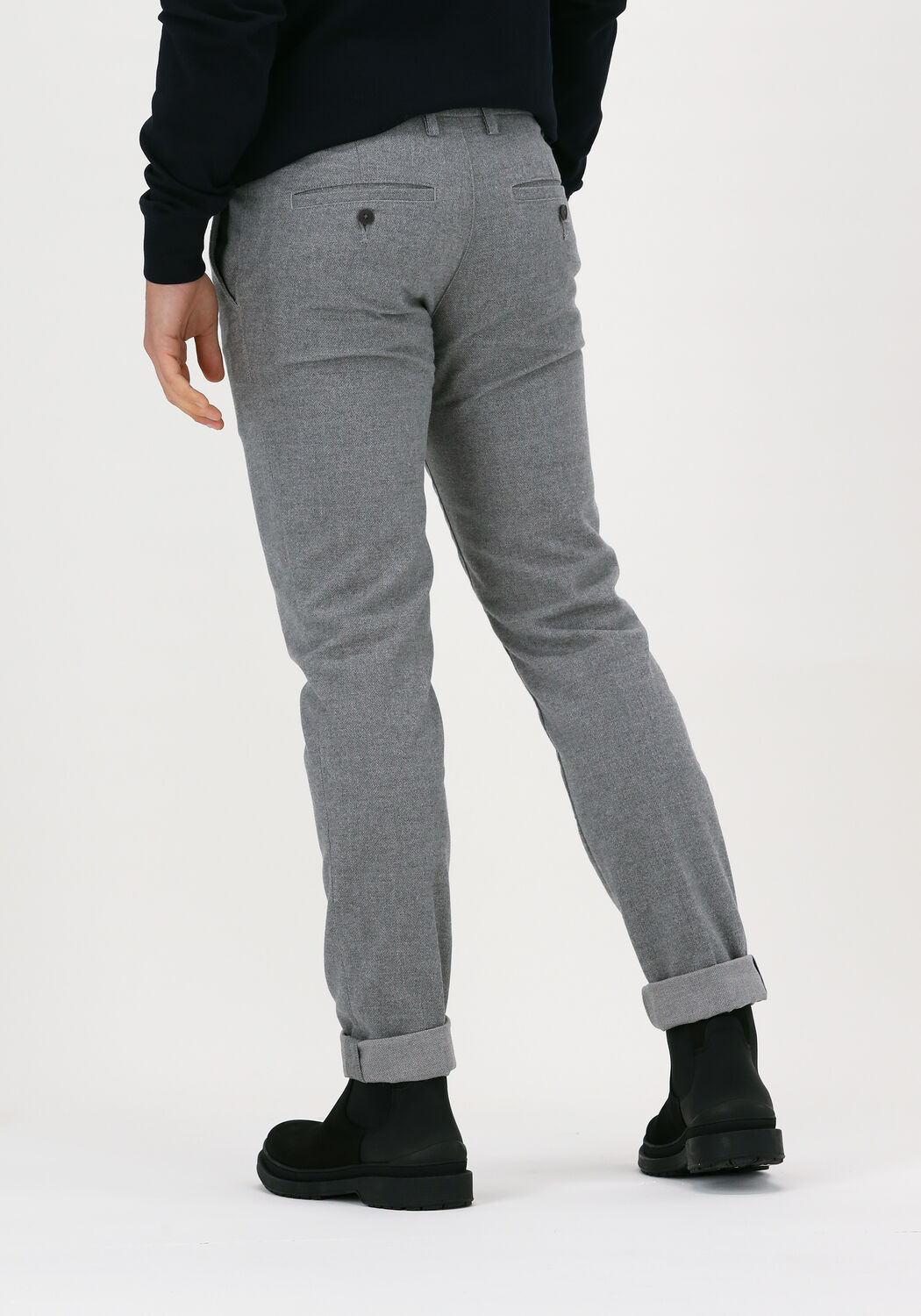 hellgrau tommy hilfiger hose bleecker fake solid wool look