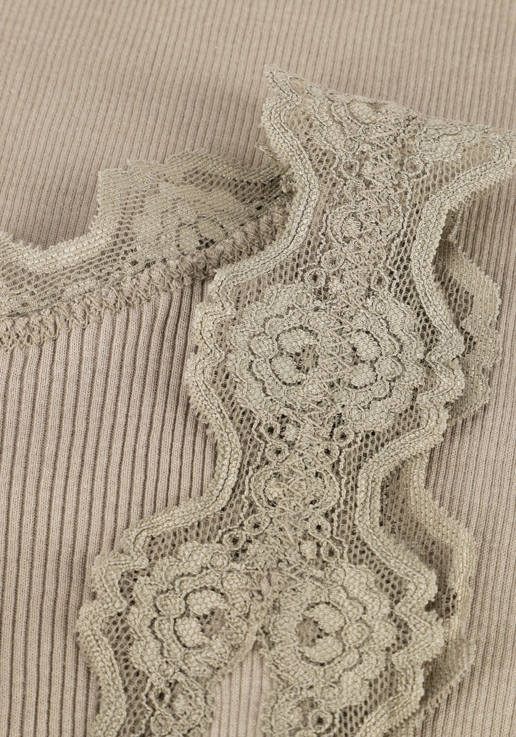 Gr&uuml;ne ROSEMUNDE Top BABETTE SILK TOP W/ LACE - large